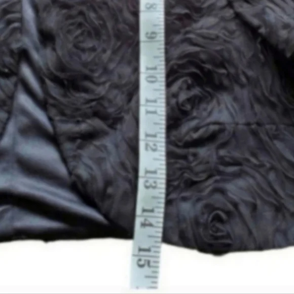 Vintage Floral Black Rosette Bolero Jacket 1X - Picture 4 of 5